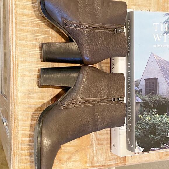 All saints Pebbled Leather Pointed Booties 36.5 - Picture 9 of 10